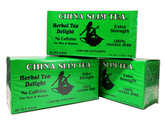 China Slim Tea Natural Herbal Tea No Caffeine 20 Teabags/Box (Pack of 3)