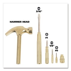 Great Neck 19006 6.5 in. Handle Carpenter’s Hammer w/ 4 Screwdrivers – Gold New