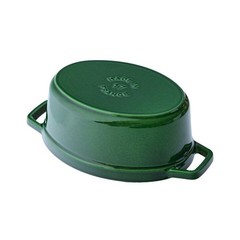 Staub Piggy Cocotte 17cm Oval Basil Green Enameled Cast Iron Pot Brand New