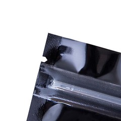50/100/500 Black Mylar Foil Clear Window Resealable Stand Up Bags Zipper Pouch