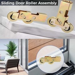 1-1/4 In Heavy Duty Adjust Sliding Patio Door Wheels Tandem Roller Assembly Kit