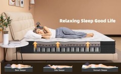 14 Inch King Mattress Hybrid Gel Memory Foam Medium Firm Innerspring In A Box