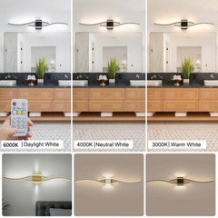 Modern LED Vanity Light Bathroom Light Fixture Over Mirror with Remote Control