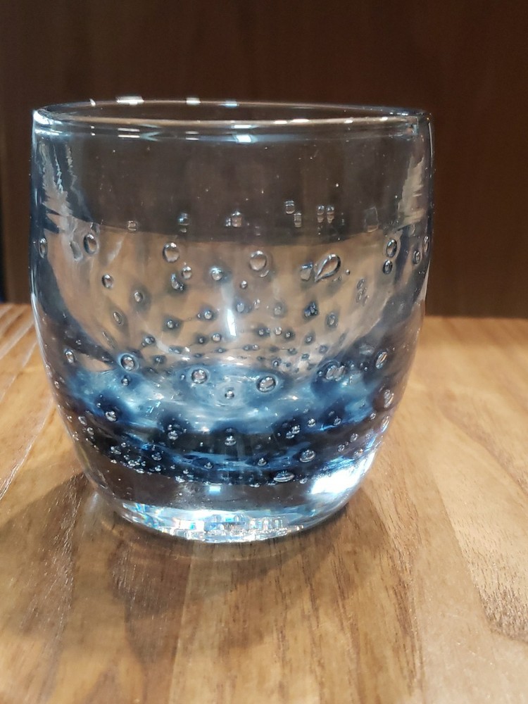 Glassybaby Fireworks Translucent Blue Swirled Bubbles Not Available Online