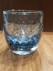 Glassybaby Fireworks Translucent Blue Swirled Bubbles Not Available Online