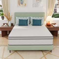 Hybrid Mattress with Innerspring and Foam/Fiberglass Free/Medium Firm Mattress