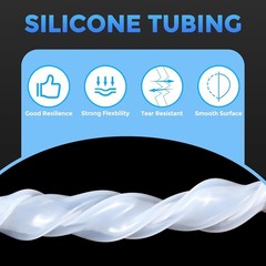 Silicone Tubing,3/8″ ID x 9/6″ OD Pure Silicon Tube High Temp Silicone Hose […