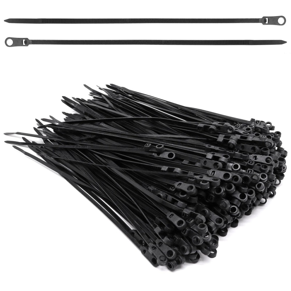 300pcs Zip Ties with Screw Hole, 8 inch 48lbs Electrical Cable Ties Straps, M…