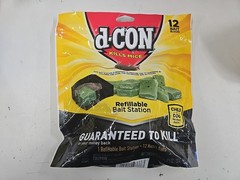 3 Pack D-Con Kills House Mice 1 Refillable + 12 Refill Bait Blocks