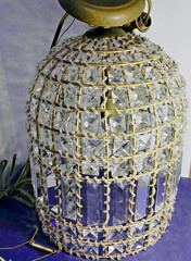 VTG Style Crystal French Country Birdcage Pendant Light 14″ Tall 9.5″ Diameter