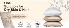Hyaluronic Acid Silk Pillowcase 100% Mulberry, Ultra-Hydrating 23 Momme Silk