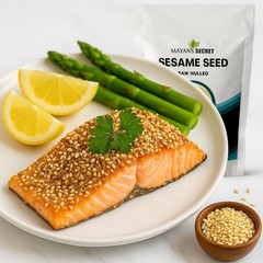 Mayan’s Secret Certified Organic hulled Sesame Seeds, 2 Lbs – Gluten Free, Raw,