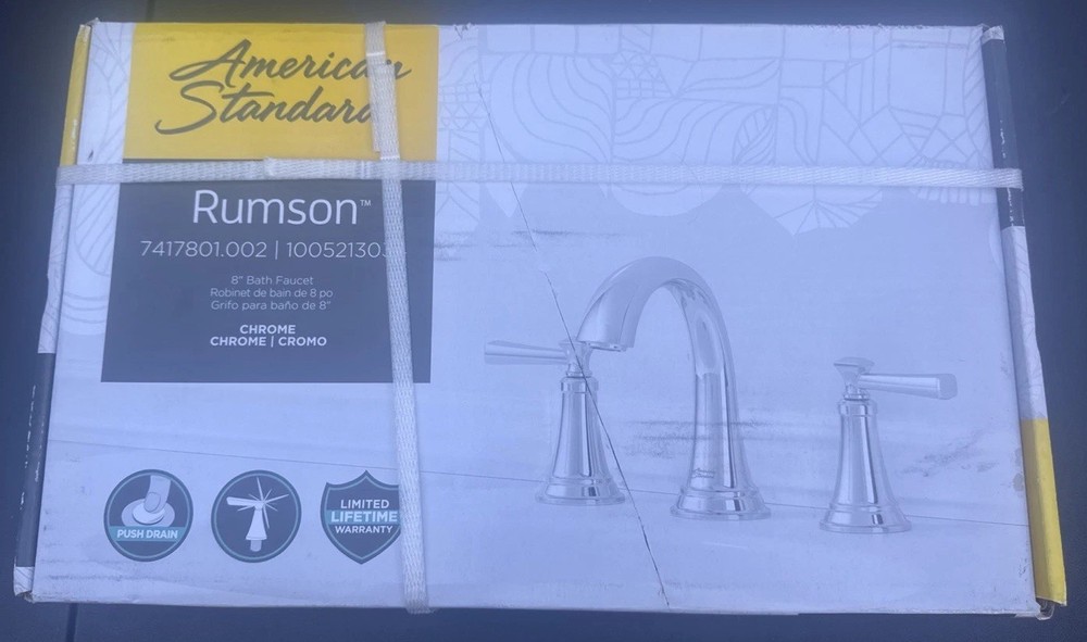 American Standard Rumson Chrome Wide-Spread Bathroom Sink Faucet Easy Install
