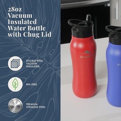 Vacuum Insulated Water Bottle with Chug Lid – Double-Wall Stainless Steel, BPA F
