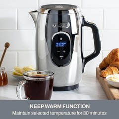 All-Clad 1500W 1.5L Stainless Steel Electric Kettle with Digital LCD & Keep Warm