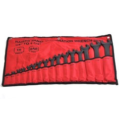 16 Pc SAE Combination Wrench Set 1/4 to 1-1/4in SAE Wrench Set w/ Roll Up Pouch