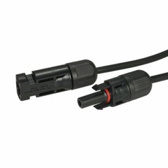1 Pair Black+Red Solar Panel Extension Cable Wire Solar Connectors 10 AWG Gauge