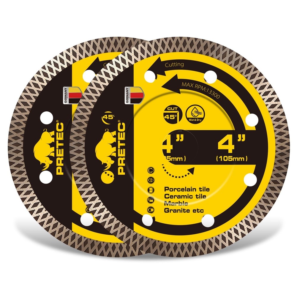 Diamond Blades 4/4.5/5″Super Thin Tile & Ceramic Saw Blade,Wet/Dry Angle Grinder