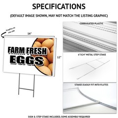 Easter Egg Hunt Multi-Pack of Yard Signs & Stake Plastic Coroplast Happy Bunny B