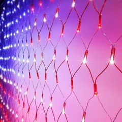 DBFAIRY Solar American Flag Lights Outdoor,420 LEDs American Flag Net Lights