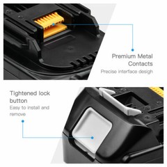 2X 5.0Ah For Makita BL1860 BL1850 18V Li-ion LXT Battery BL1850B BL1830 BL1860B