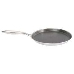 11in Stainless Steel Crepe Pan Pancake Pan Non Stick Cooking Pan For Kitchen