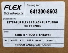25’ft 4AN Fuel Line 1/8” ID x ¼” OD 110 psig Black Polyurethane Tubing [E3S2]
