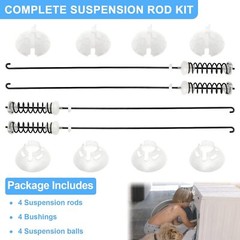 W10780048 W10821956 Suspension Rod Kit for Whirlpool Kenmore Washer 4Pcs