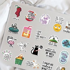 50Pcs Funny Adults Stickers Bulk, Prank Meme Sticker for Kids Teens Adults, S…