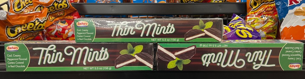 Lot of (3) Zachary Thin Peppermint Mints in Real Chocolate 5.5 oz Boxes Creamy