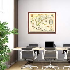 Old Map of Florida 1591 – Vintage Florida Art
