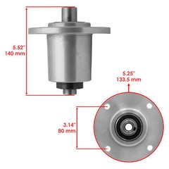 Spindle Short Shaft w/ Pulley for Bobcat ZT200 ZT220D ZT219 ZT223 ZT225 ZT228
