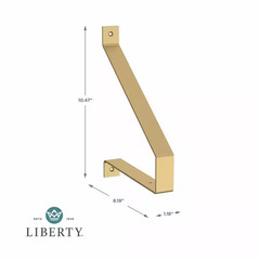 2-Pack 8.3 in X 10.3 In. Rustic Satin Gold Shelf Bracket