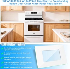 NEW WPW10409945 W10409945 Gas/Electric Range Oven Stove Door Outer Glass Fors