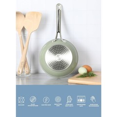 8 Inch Titanium Ceramic Nonstick Interior Forged Aluminum Cookware Frying Pan