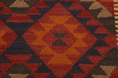 Reversible Kilim Oriental Area Rug 5×6 Hand-woven Geometric Carpet for Any Room