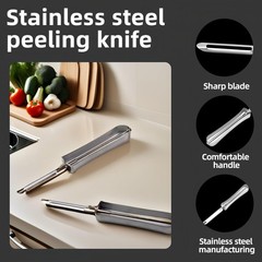 Professional Stainless Steel Peeler – Ergonomic Swivel Blade Design for Easy …