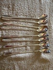 Wm A Rogers 72pc Nickel Silver Japan Flatware Wheat/Feather pattern Nakazato