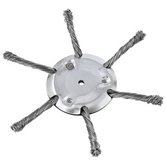 Universal Trimmer Head Grass Tools Steel Wire Wheel Garden Weed Brush Lawn Mower