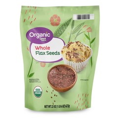 Great Value Organic Whole Flax Seed, 22 oz Free and FastShipping