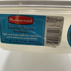 Vintage Rubbermaid 17 Cup Rectangle Servin Savers Set of 2 – 1 NOS