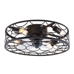 18.5″ Flush Mount Ceiling Fan with Light Pendant Lamp With Remote Control 60W