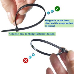 Cable Zip Ties,300 Pack Black Assorted Sizes 4+8+12 Inch,Multi-Purpose…