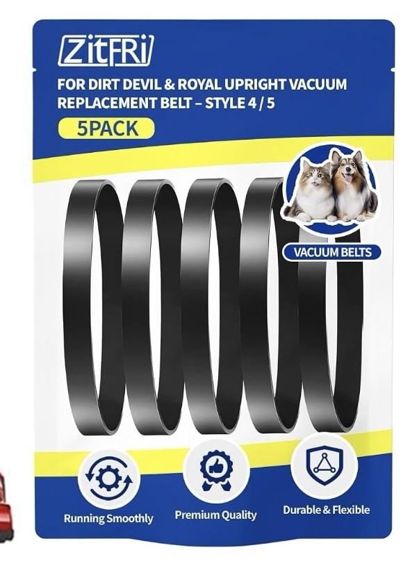5Pcs.Vacuum belt for Power Max Pet,Featherless, Swevil glide,Royal upright .new