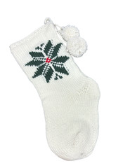 Snowflake Jacquard Knit Christmas Stocking Cream/Green/Red – Hearth & Hand NWT