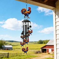 Hummingbird Wind Chimes Outdoor Garden & Yard Decor Black Aluminum Tubes Hanging