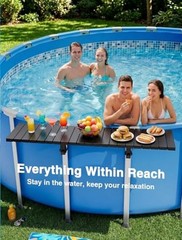 Pool Bar for Above Ground Pool, 49.4″x9.6″ Heavy Duty Swim Up 49.4IN x9.6IN