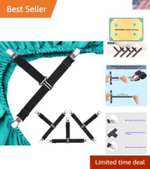Gift-Worthy Sheet Holders with Money-Back Guarantee – Sleep Soundly Every Night