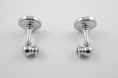 NEW Restoration Hardware RH Polished Chrome Chatham Pivot Mirror Finial Brackets