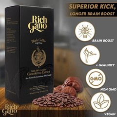 6 boxes Rich Gano Gold Black Coffee Premium Gourmet Reishi Mushroom Ganoderma